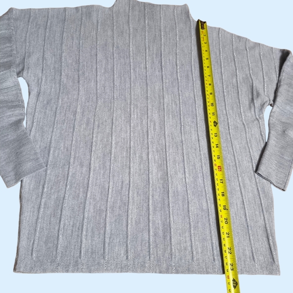 3/$40 Sale! Nanette Lepore Sparkle Knit Stand Neck Sweater - Picture 4 of 6